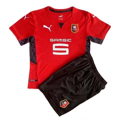 Heimtrikot Stade Rennais Kinder 2021-2022 Günstige Fußballtrikots